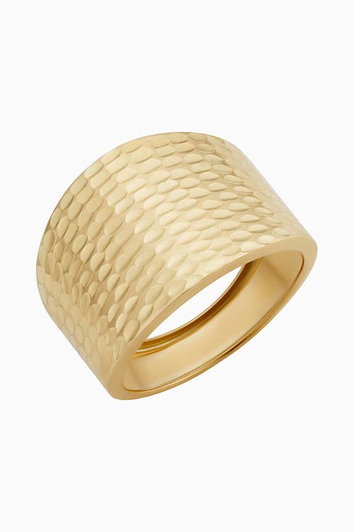 Oradina Women's 14k Yellow Gold Mid-century Band Ring In Yellow Gold