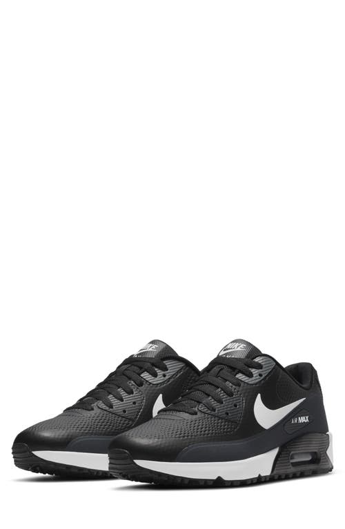Nike Air Max 90 Golf Shoe In Black/white/grey