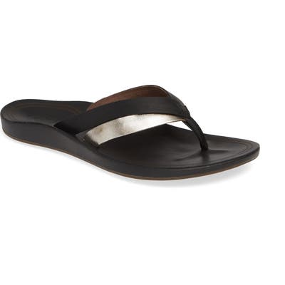 Olukai Kaekae Flip Flop, Black