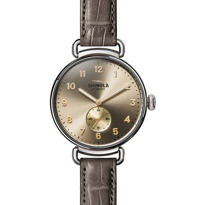 Shinola The Canfield Alligator Strap Watch,