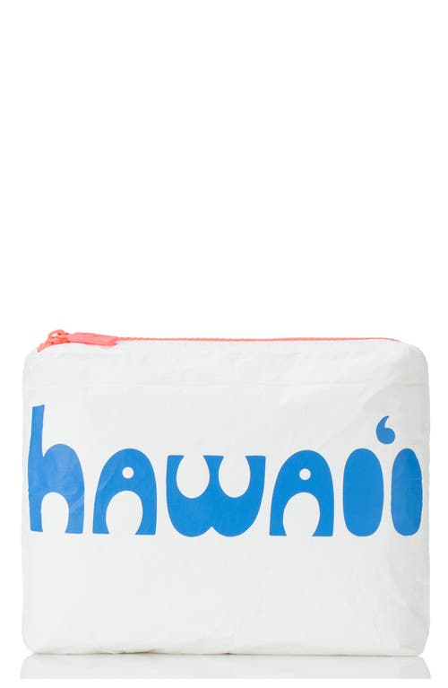 Aloha Collection Small Water Resistant Tyvek Zip Pouch in Cerulean at Nordstrom