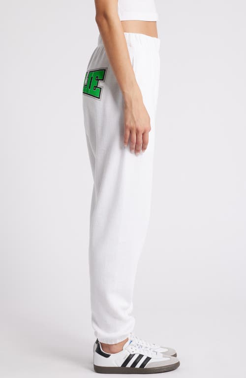 Boys Lie Don't Fumble Mac Slim Sweatpants In White In White