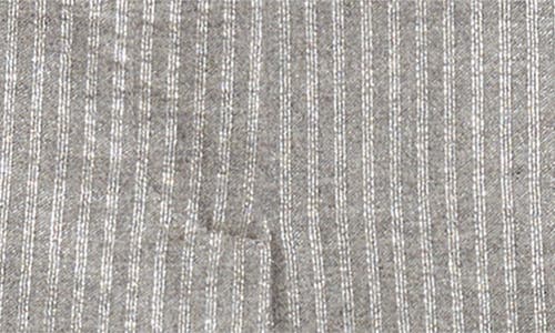 Tom Ford Stripe Wide Leg Flannel Trousers In Ig342 Dark Moon Grey