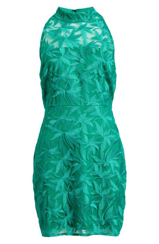 Shop Sam Edelman Leaf Embroidered Sheath Dress In Forest