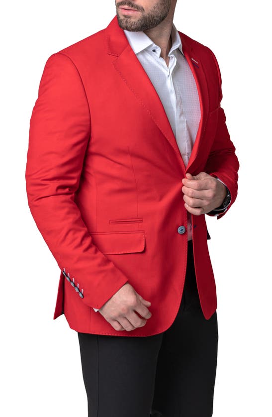 Shop Maceoo Socrates Sport Coat In Red