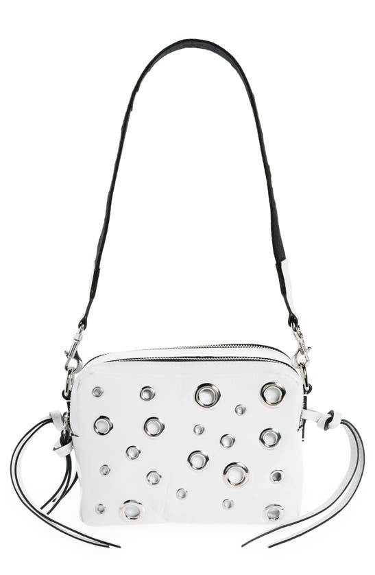 Isabel Marant Wardy Grommets Leather Camera Bag In White