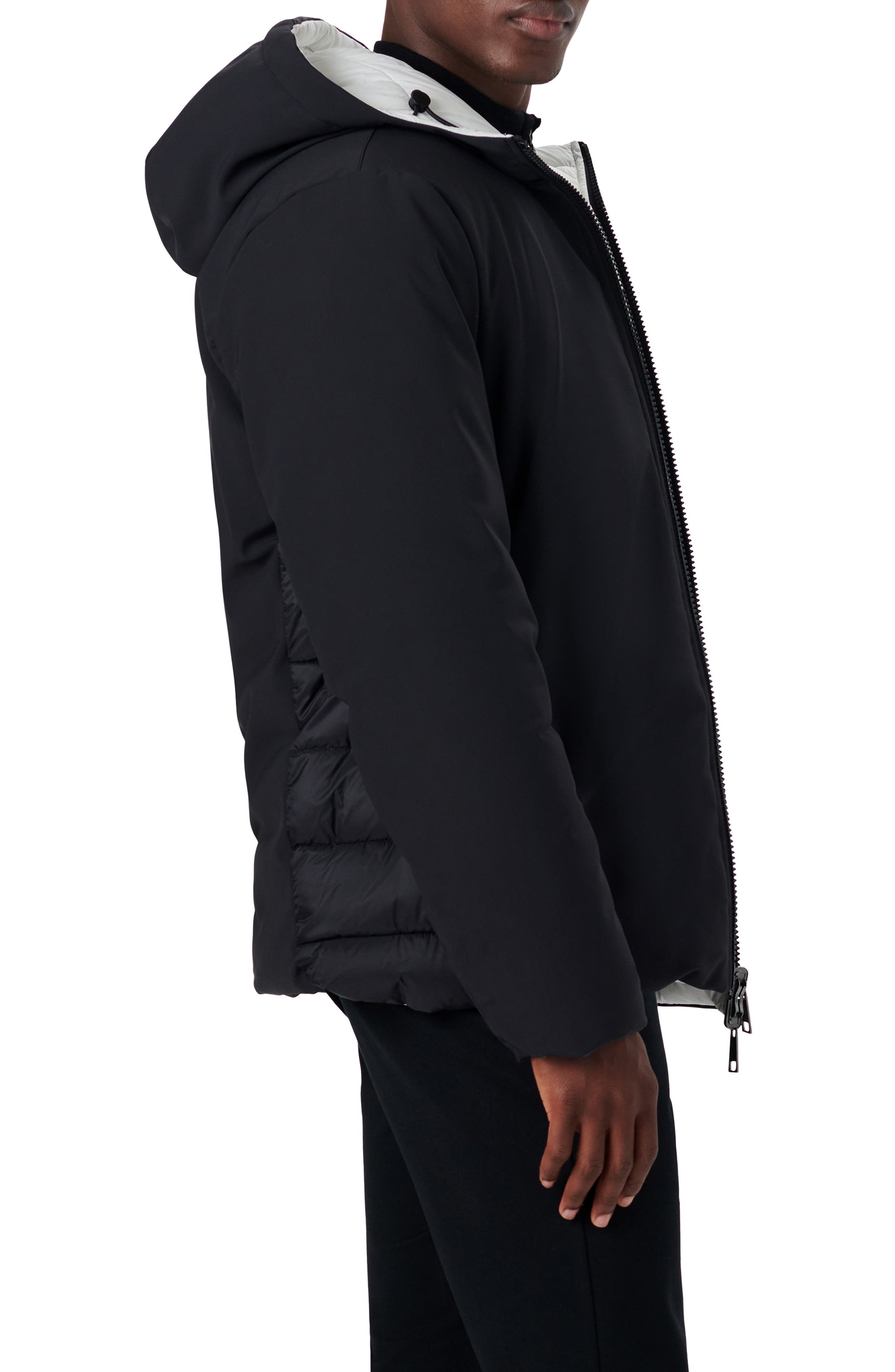 Bugatchi Reversible Hooded Water Repellent Bomber Jacket Nordstrom