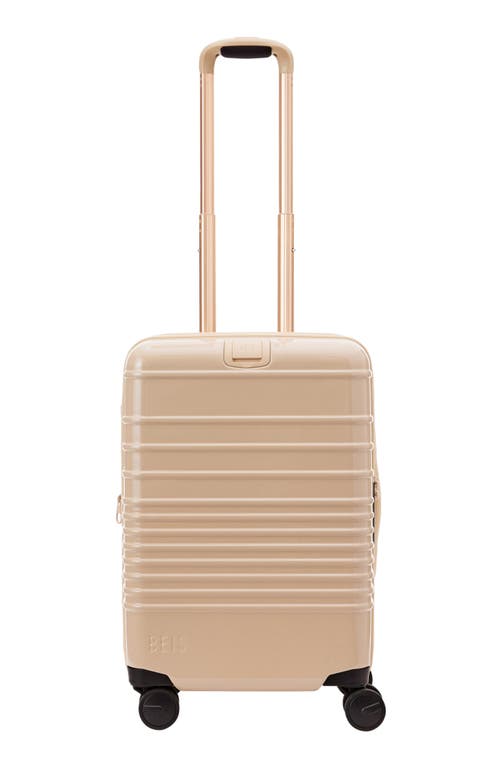 Béis The 21-Inch Carry-On Roller in Beige Glossy at Nordstrom