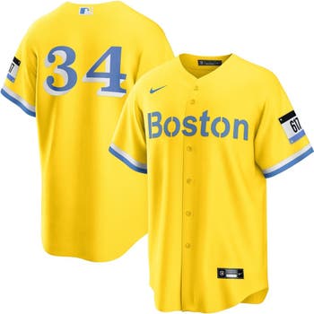 Nike Women's David Ortiz Gold Boston Red Sox City Connect Name and Number T- shirt
