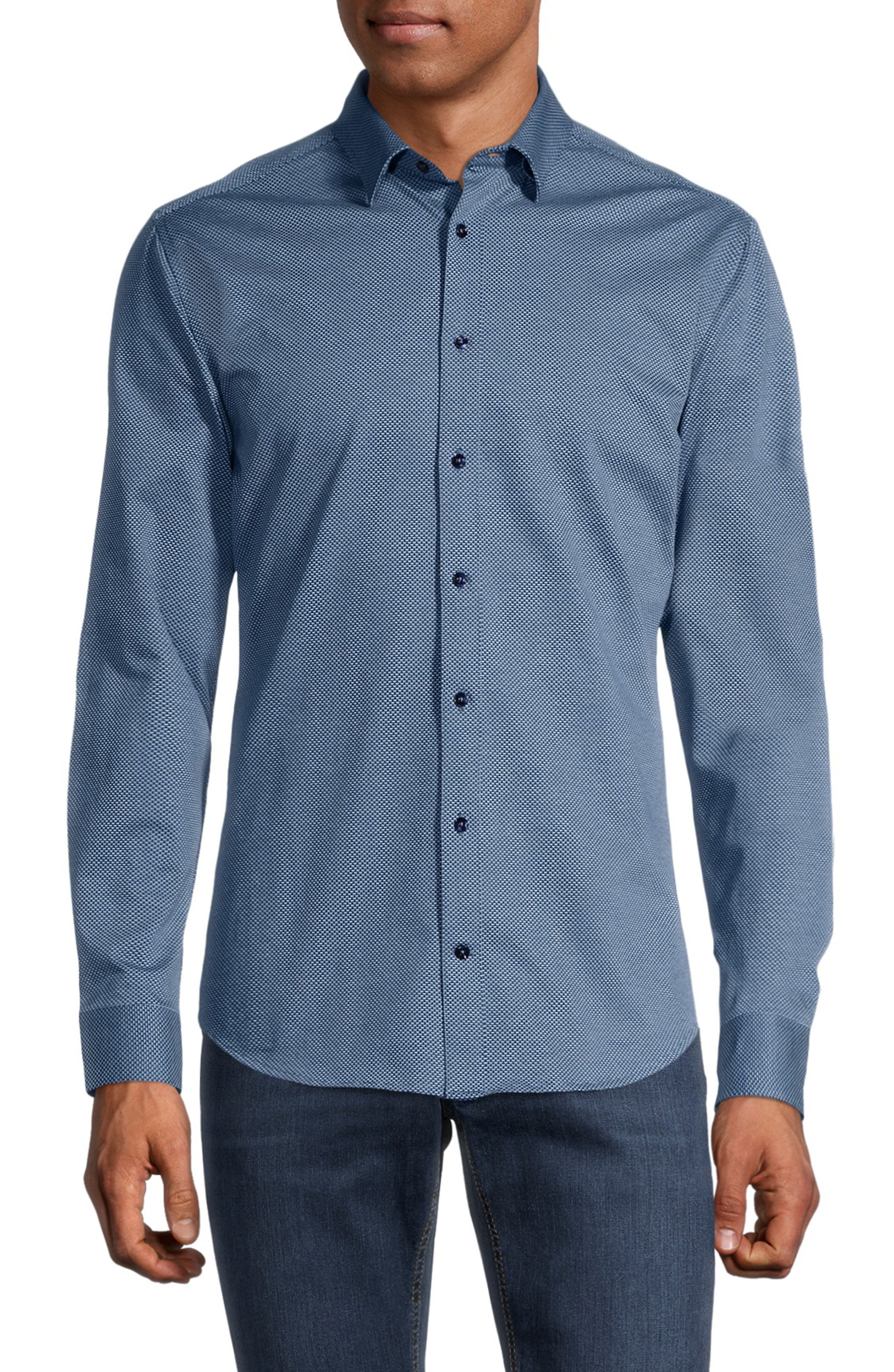 HÖRST Print Stretch Knit ButtonUp Shirt Nordstrom