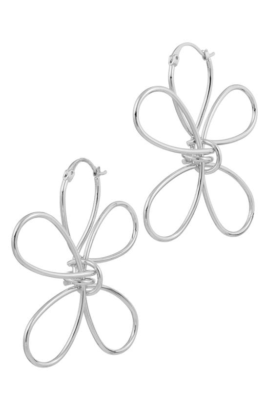 Shop Savvy Cie Jewels Abstract Wire Hoop Earrings In White