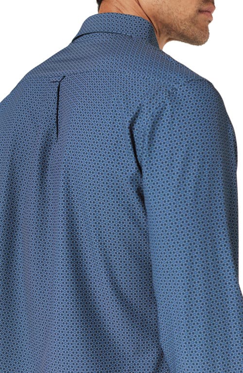 Shop 7 Diamonds Renoir Performance Button-up Shirt In Navy