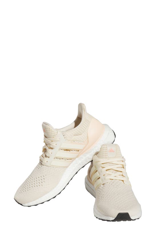 Adidas Originals Ultraboost 1.0 Sneaker In Ecru/ Ecru/ Coral