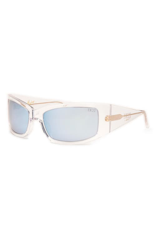 Shop Dezi X Monet Montay 61mm Shield Sunglasses In Icy/silver Chrome