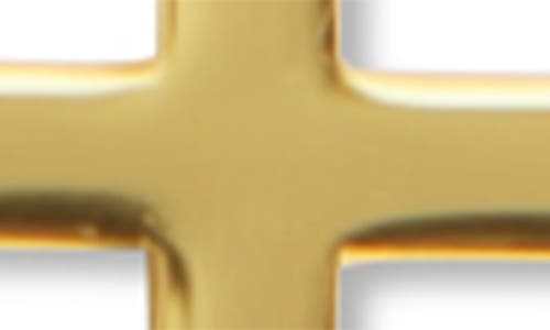 Argento Vivo Sterling Silver Cross Pendant Twist Chain Necklace In Gold