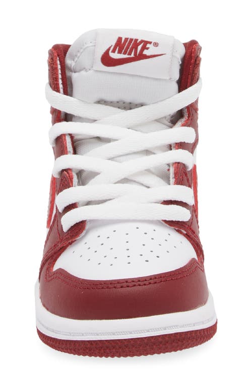 Jordan Nike Kids' Air  1 Retro High Og Basketball Sneaker In White/team Red