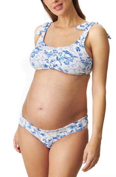 Pez D'Or Toile de Jouy Two-Piece Maternity Swimsuit