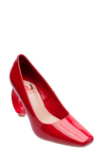 Shop Ninety Union Blast Square Toe Pump In Red