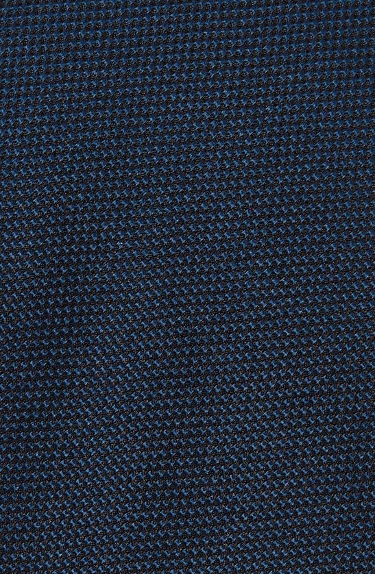 Shop Hugo Boss Boss Solid Black Silk Tie In Navy