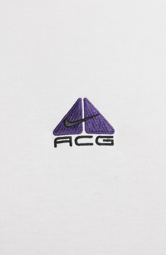 Shop Nike Dri-fit Acg Long Sleeve T-shirt In Summit White/ Black