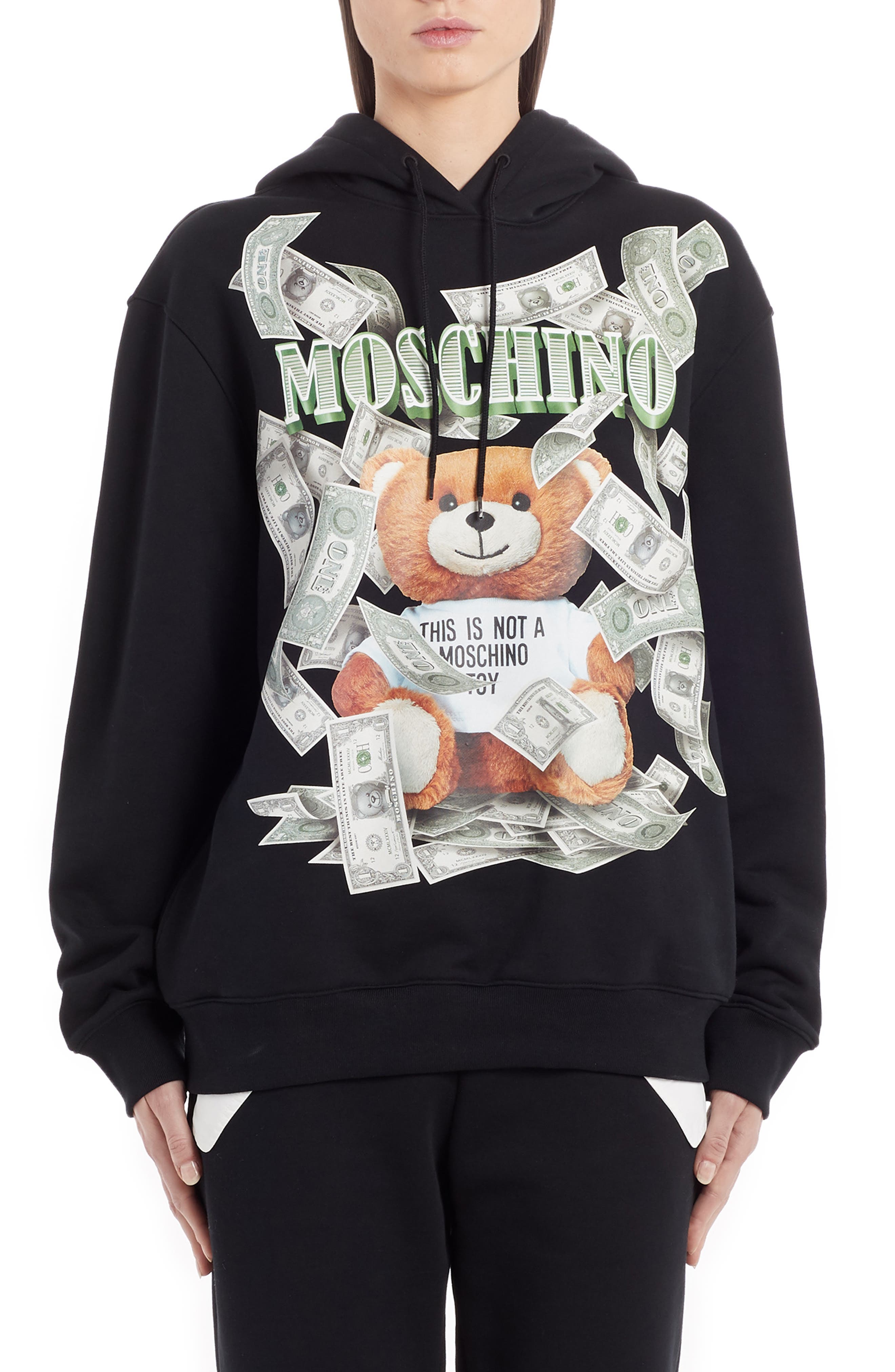 Moschino Bear Money Graphic Hoodie 
