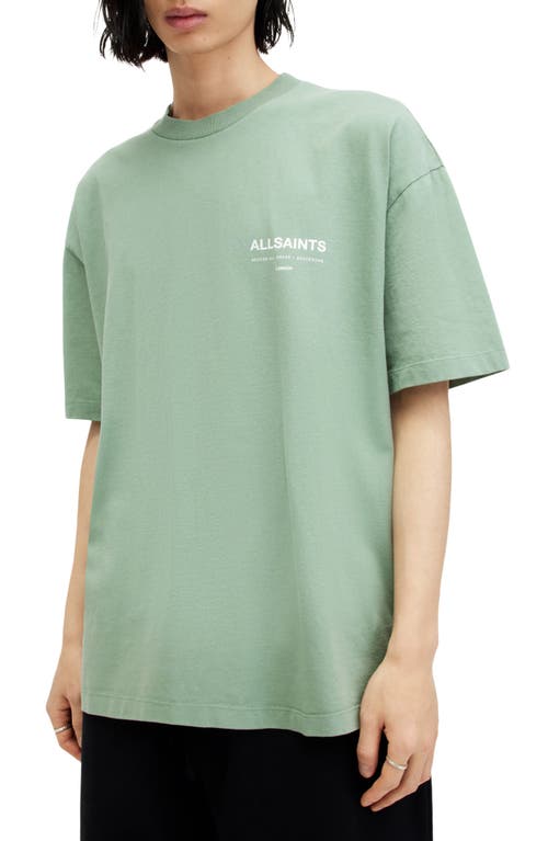 Allsaints Access Oversize Graphic T-shirt In Green