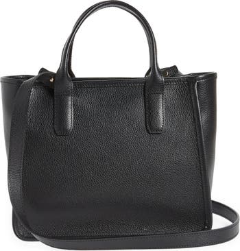 Longchamp Le Foulonne leather clutch pouch in black color