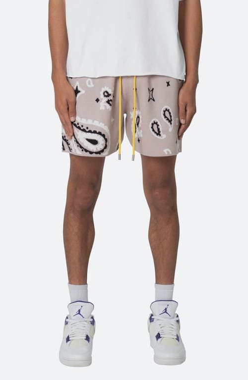 Mnml Paisley Jacquard Knit Shorts In White