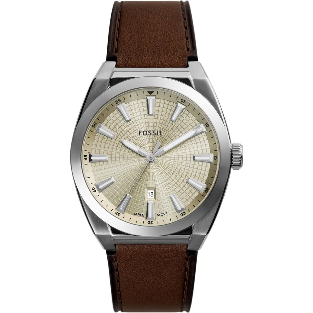 Fossil Men's Everett Champagne Dial Watch In Brown