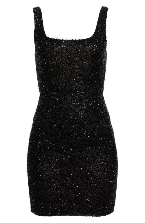 Shop L Agence L'agence Inori Beaded Mesh Minidress In Black