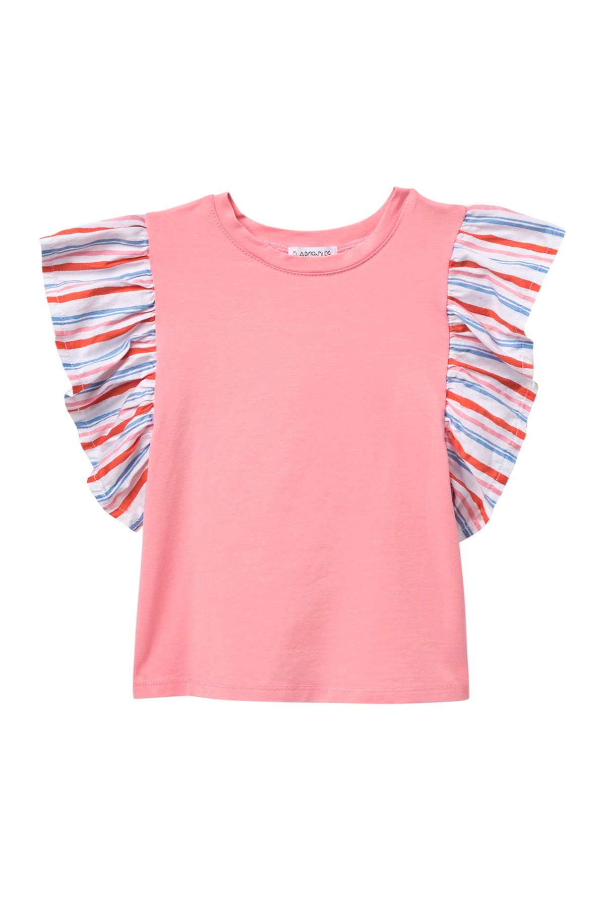 Flapdoodles Girls Flutter Sleeve Top