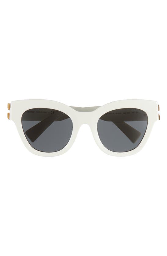 Shop Miu Miu 51mm Square Sunglasses In White