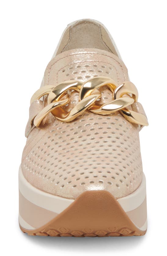 Shop Dolce Vita Jhenee Platform Sneaker In Light Gold Metallic Nubuck