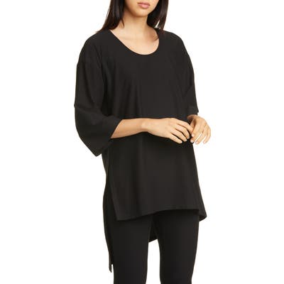 Eileen Fisher Asymmetrical Tunic Top, Black