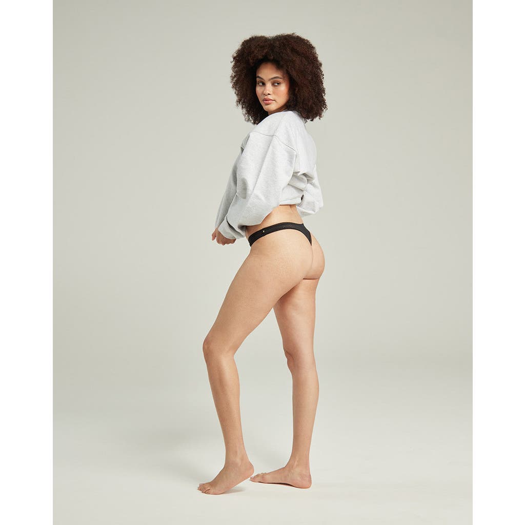 Nudea The Sheer Deco Barely There Thong In Black