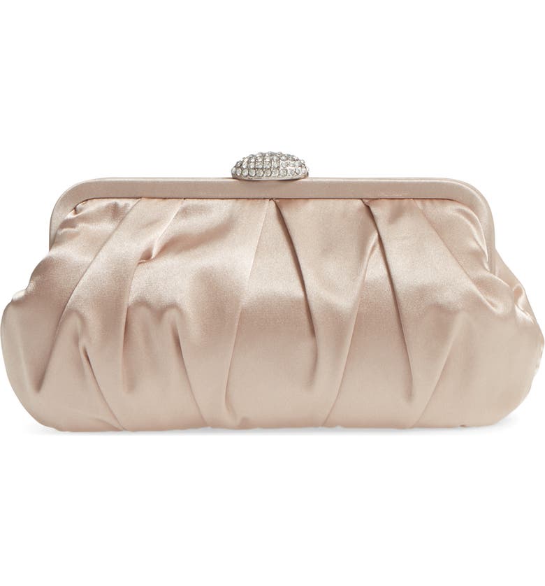 Nina Concord Pleated Satin Frame Clutch | Nordstrom