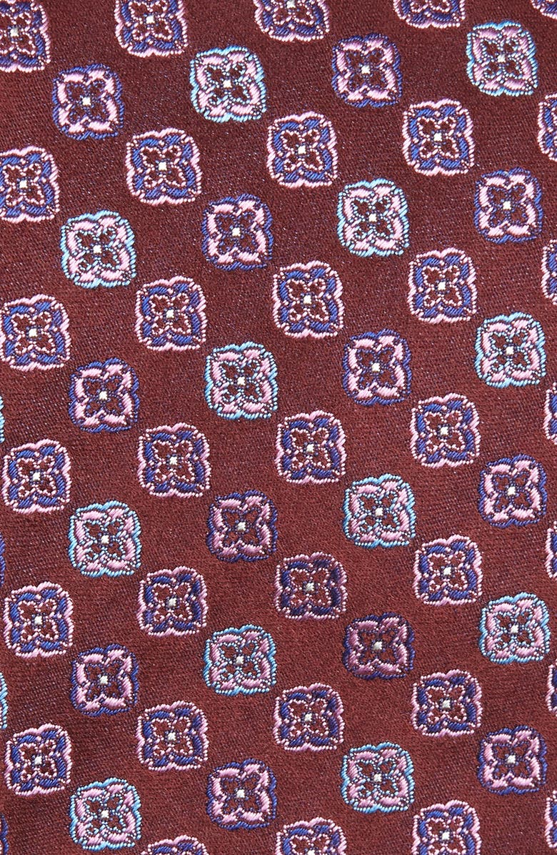 Canali Floral Medallion Silk Tie, Alternate, color, 