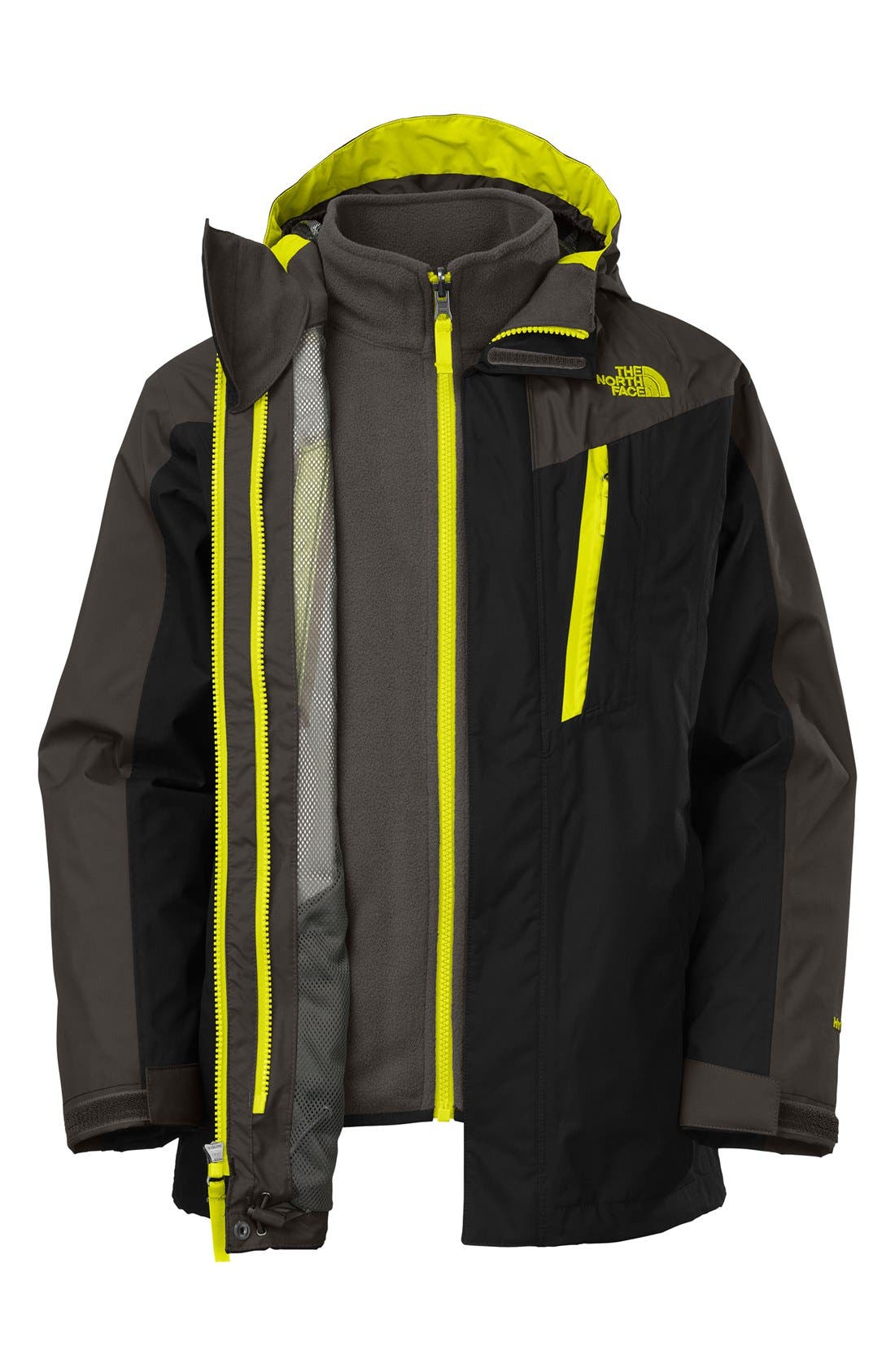 the north face big boys vortex hooded triclimate jacket