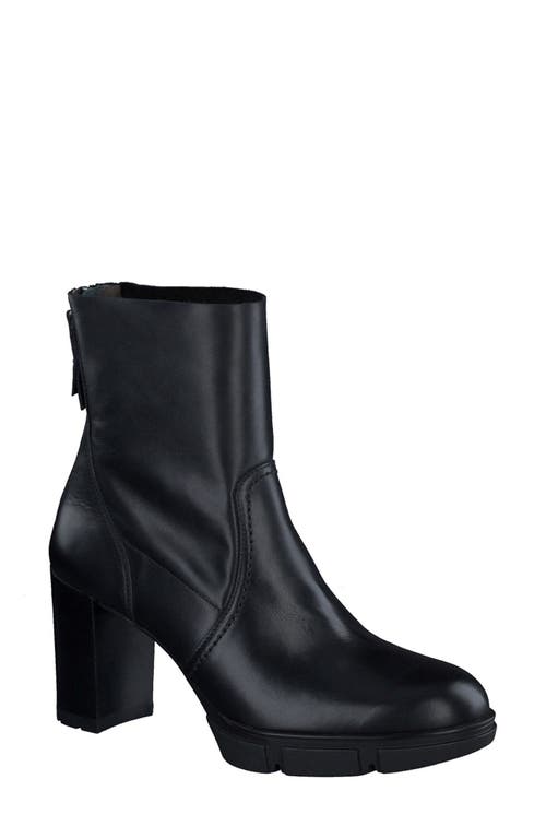 Shop Paul Green Platform Bootie In Black Leather