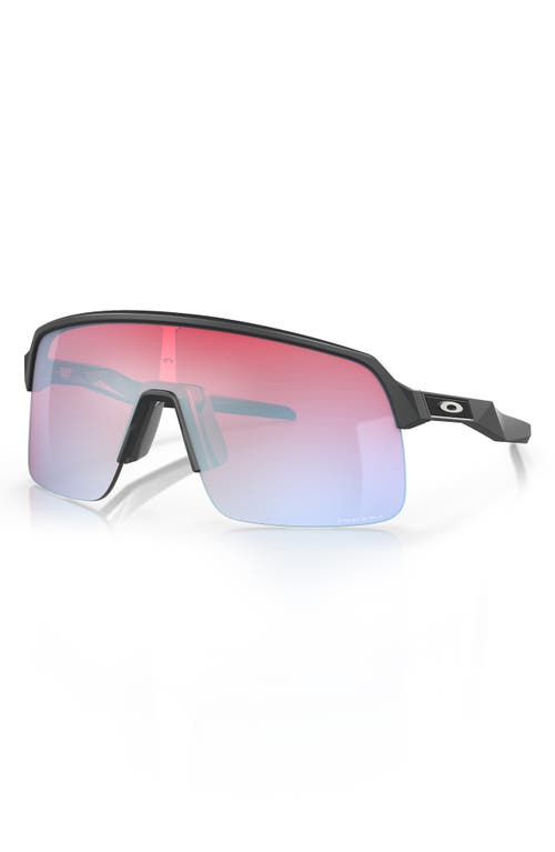 Shop Oakley Sutro Lite 139mm Prizm™ Wrap Shield Sunglasses In Matte Carbon/prizm Sapphire