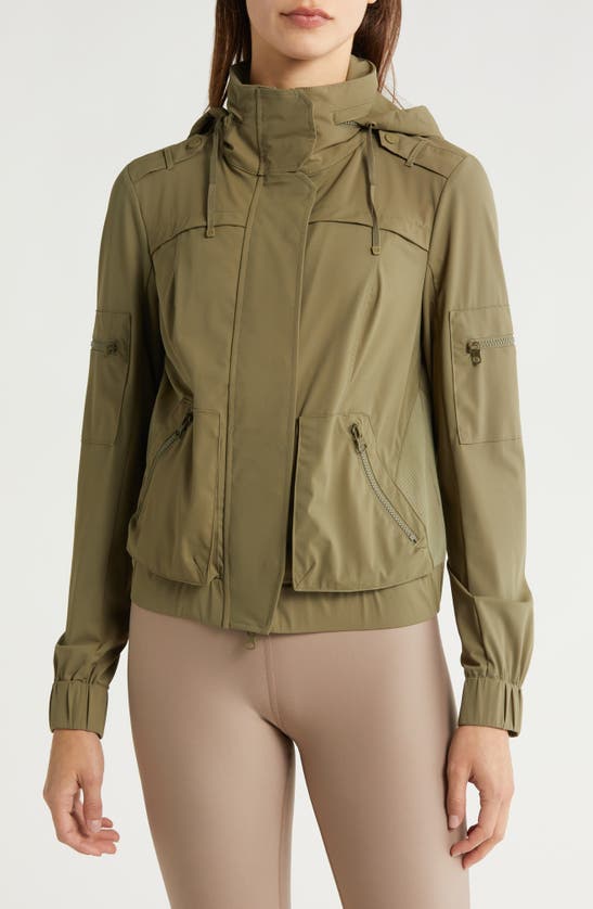 Shop Blanc Noir Mastermind 2.0 Hooded Jacket In Burnt Olive