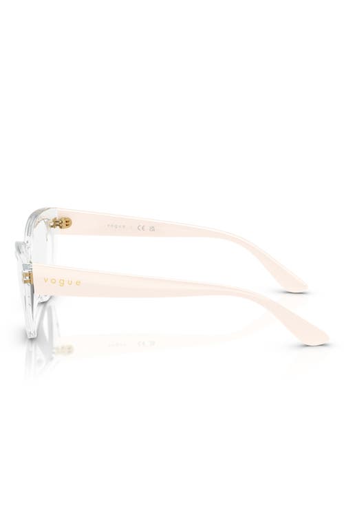 Vogue 48mm Cat Eye Optical Glasses In Rose Gold Black
