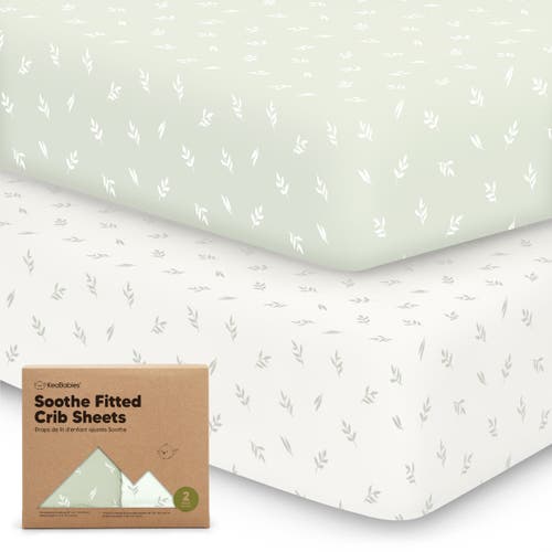 Shop Keababies Soothe Fitted Crib Sheet In Herb