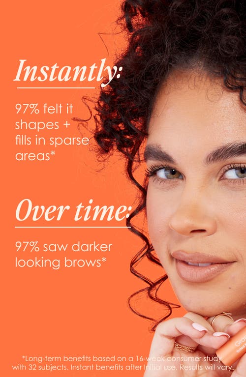 Grande Cosmetics Grandebrow 2-in-1 Tinted Brow Gel + Brow Enhancing Serum Dark 0.12 oz / 3.5 ml In Taupe