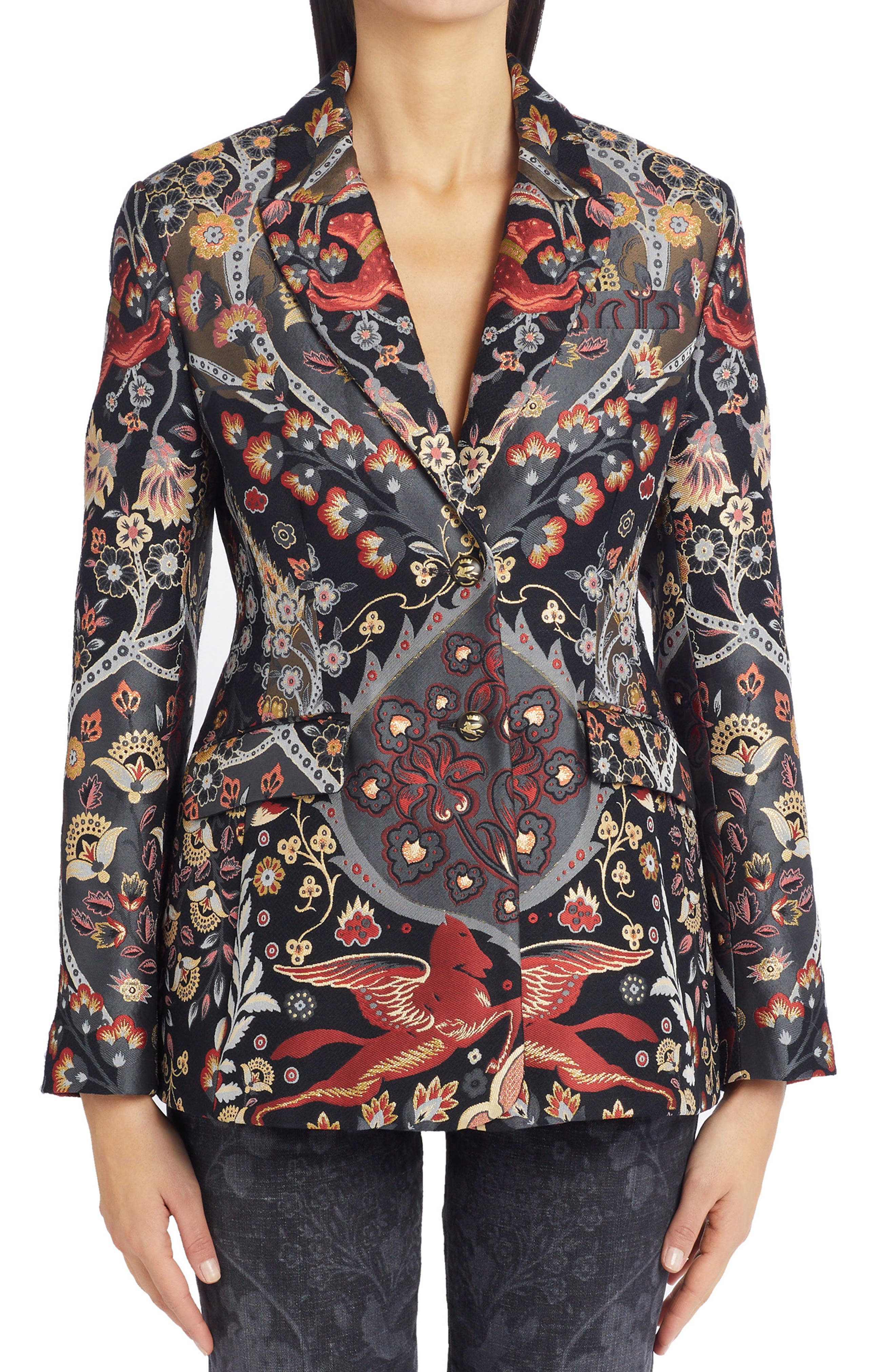 etro floral blazer