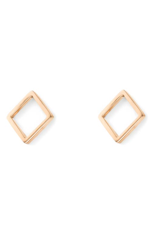 Shop Leslie Paige The Puzzle Stud Earrings In 14k Yellow Gold