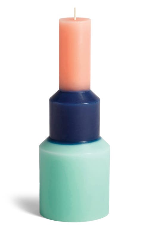 HAY Colorblock Pillar Candle in Mint