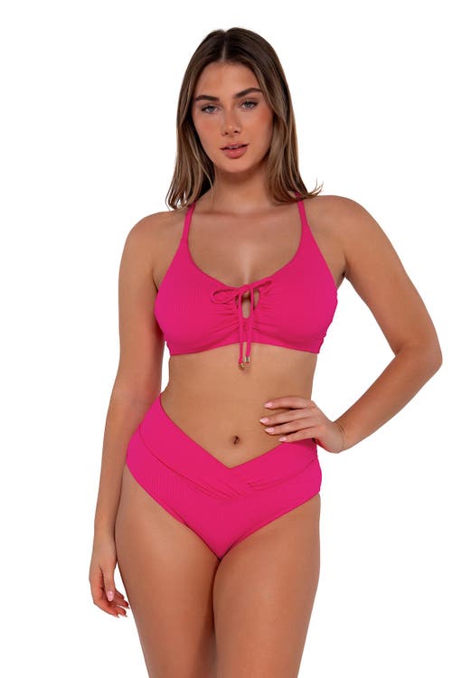 Shop Sunsets Summer Lovin' V-front In Begonia Sandbar Rib