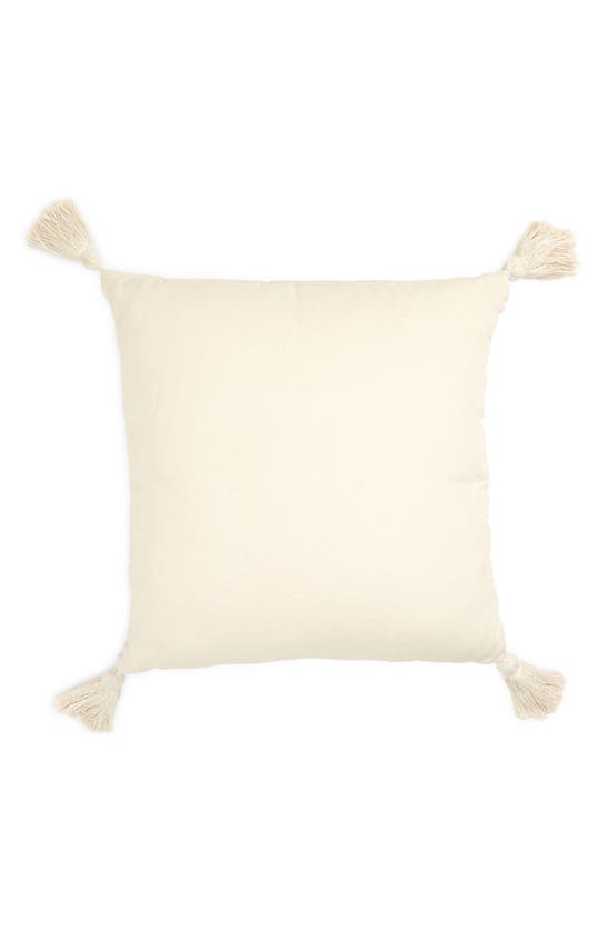 Shop Envogue Claire Tassel Throw Pillow In Ivory