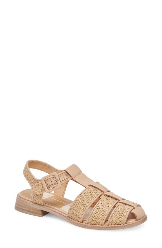 Dolce Vita Holis Fisherman Sandal In Light Natural Raffia